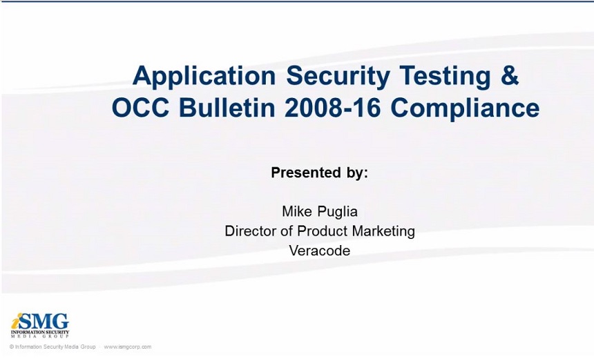 Application Security Testing and OCC Bulletin 2008-16 Compliance