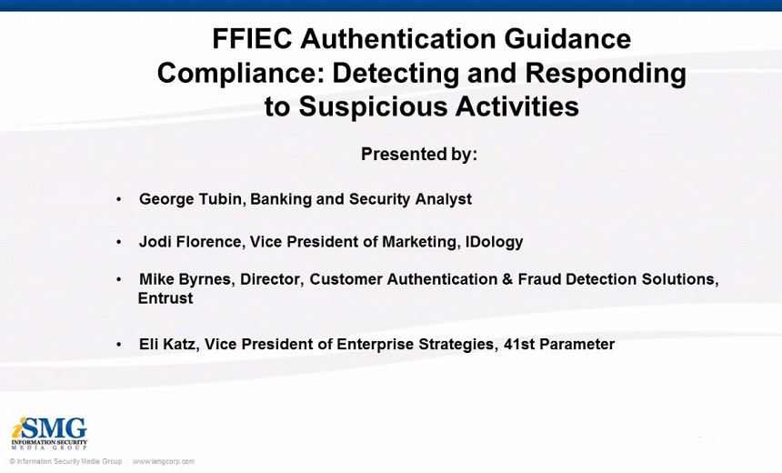 FFIEC Authentication Guidance Compliance: Detecting and Responding to Suspicious Activities